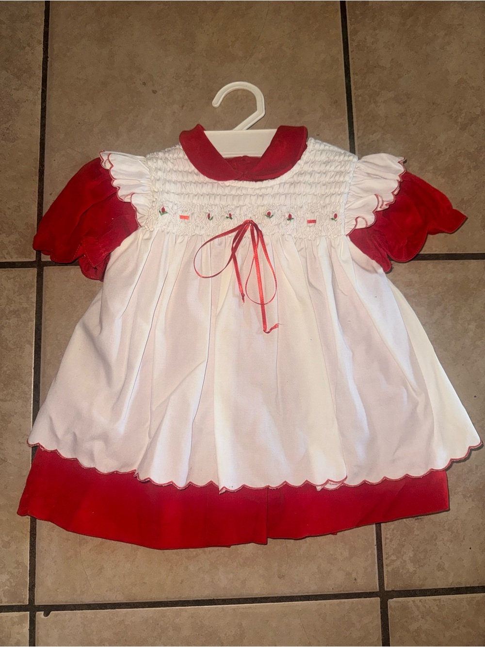 Vintage Ami Red and White Baby Dress